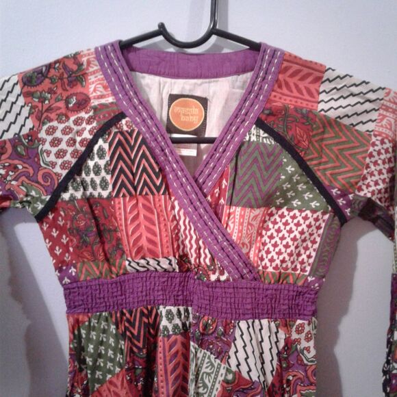 Girl's Masala Baby Multicolor Patchwork Dress Kids Size 4 Year - Picture 2 of 6